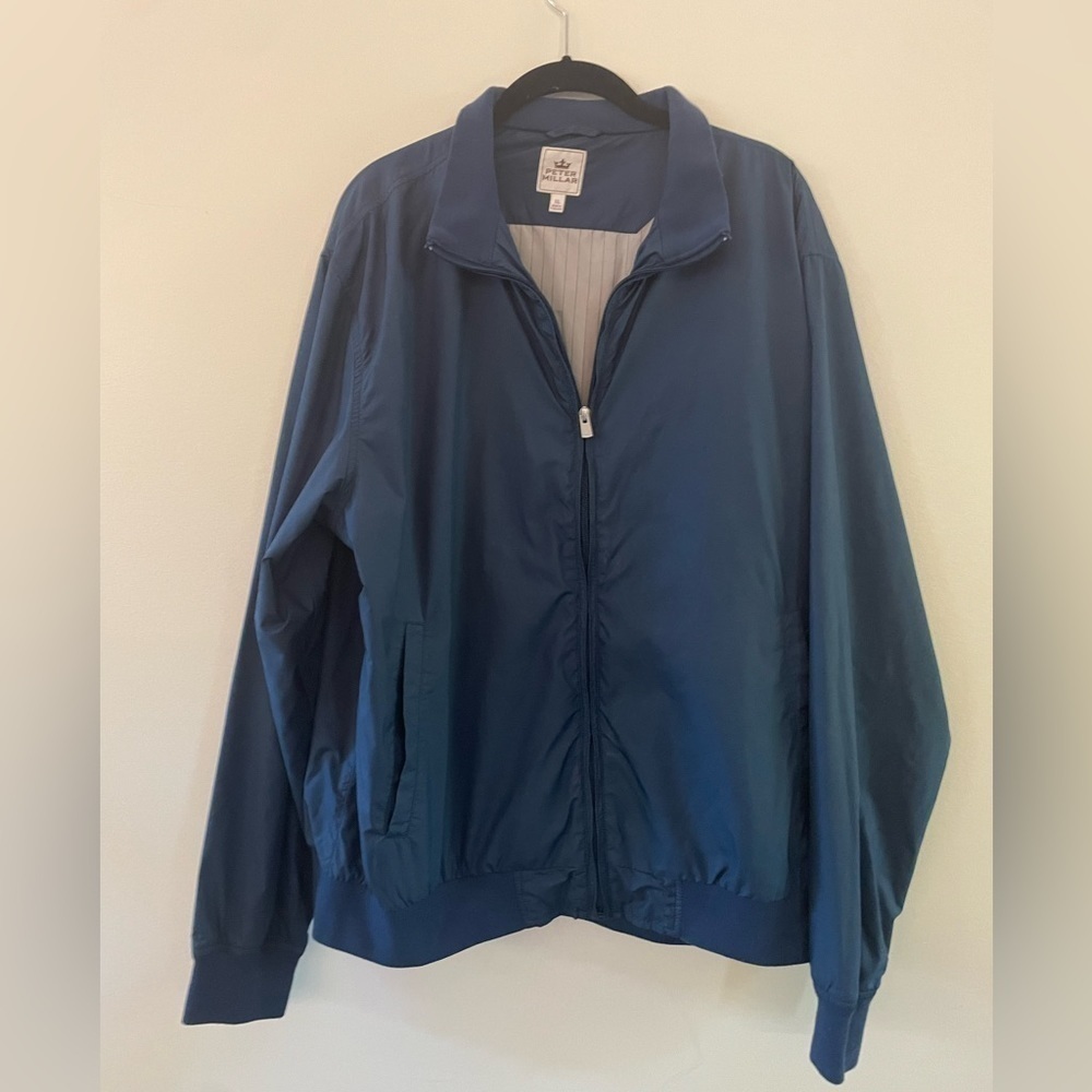 PETER MILLAR Mens Zip Up Jacket Blue Size XL